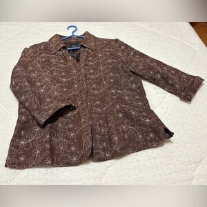 SilkLand XL Brown Floral Top